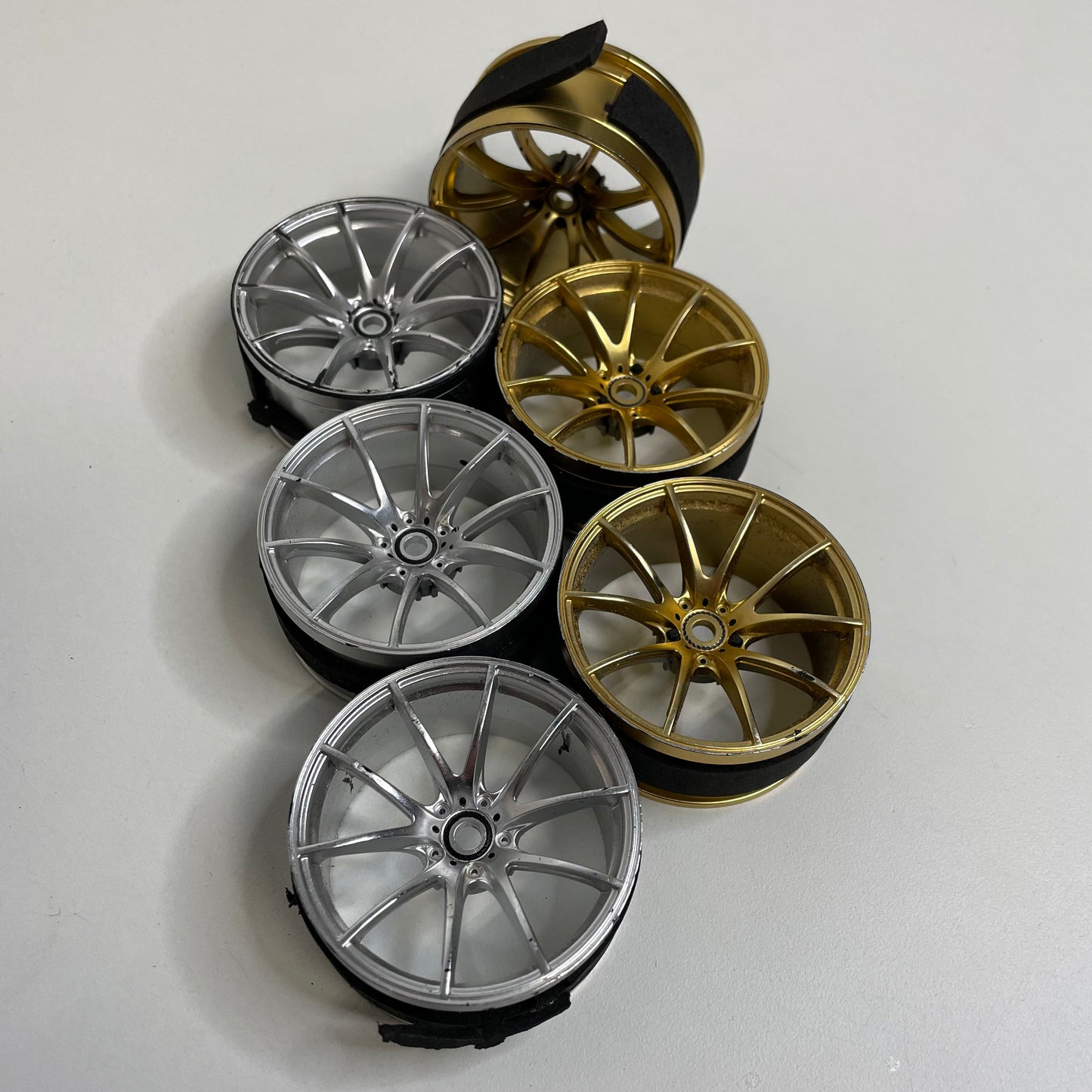 MST Wheels 6x Gold Silver 5mm