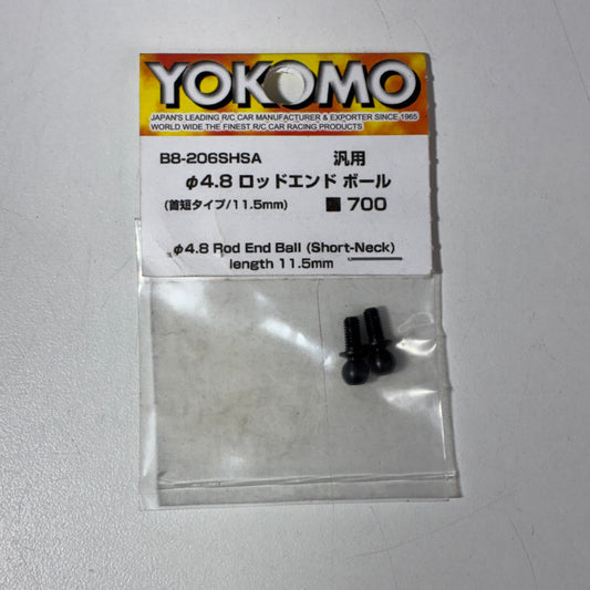 4.8 Rod End Ball (Short-Neck) length 11.5mm Yokomo