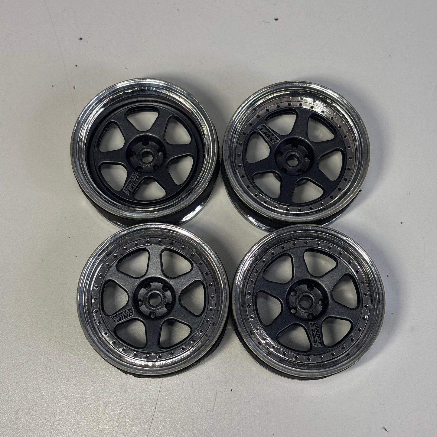Drift Element Adjustable Offet Black Chrome  Wheels