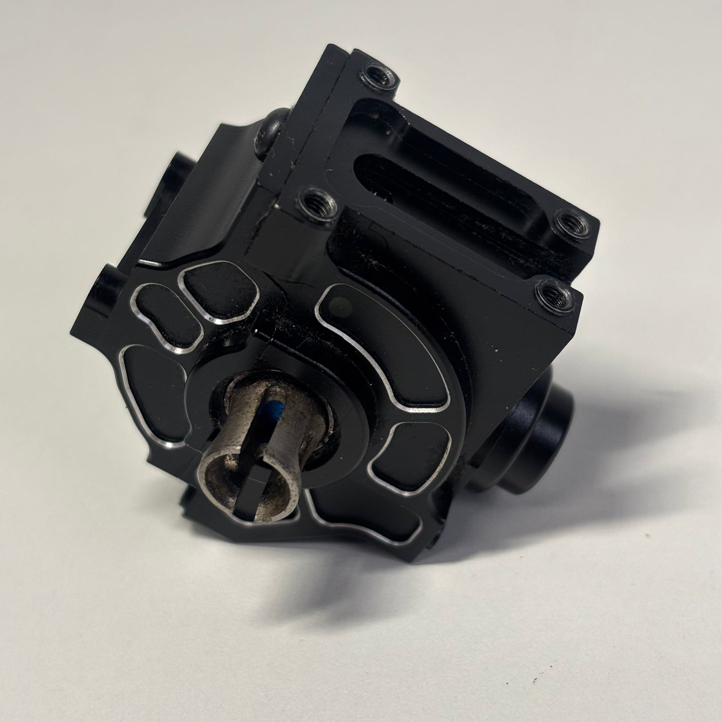 Black Alloy Rear Gearbox Case Housing Spool Diff Yokomo DP FRD