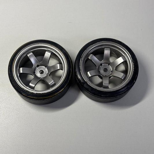 Silver Wheels & Tyres Offset 6-7 Pair