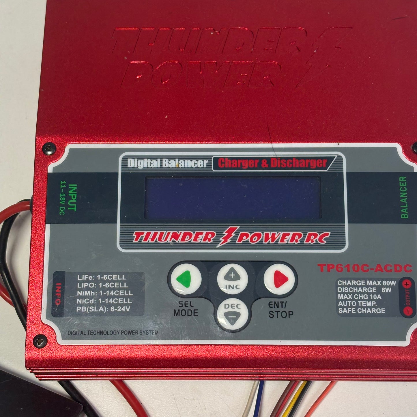 Thunder Power Charger Red 80w Lipo Max 10A