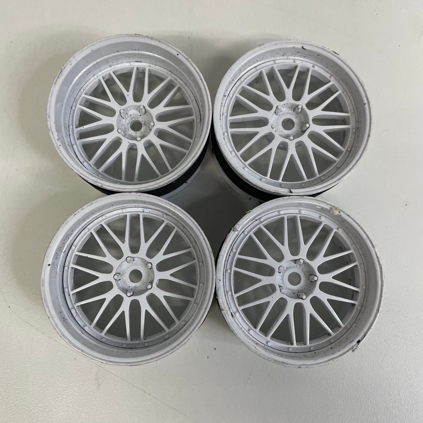 MST BBS Style Adjustable White Wheels