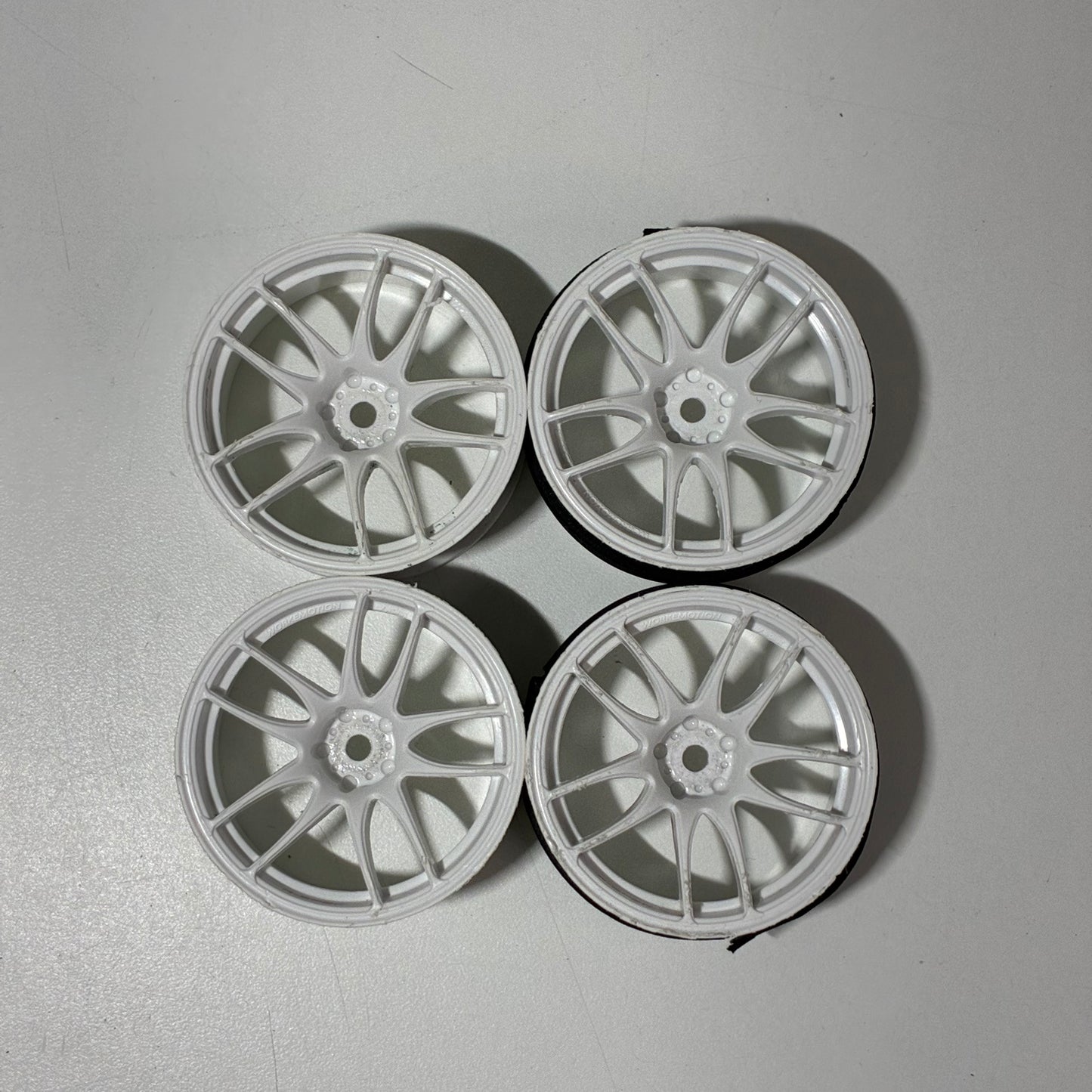 OverDose Work Emoticon White Wheels Offset 7mm