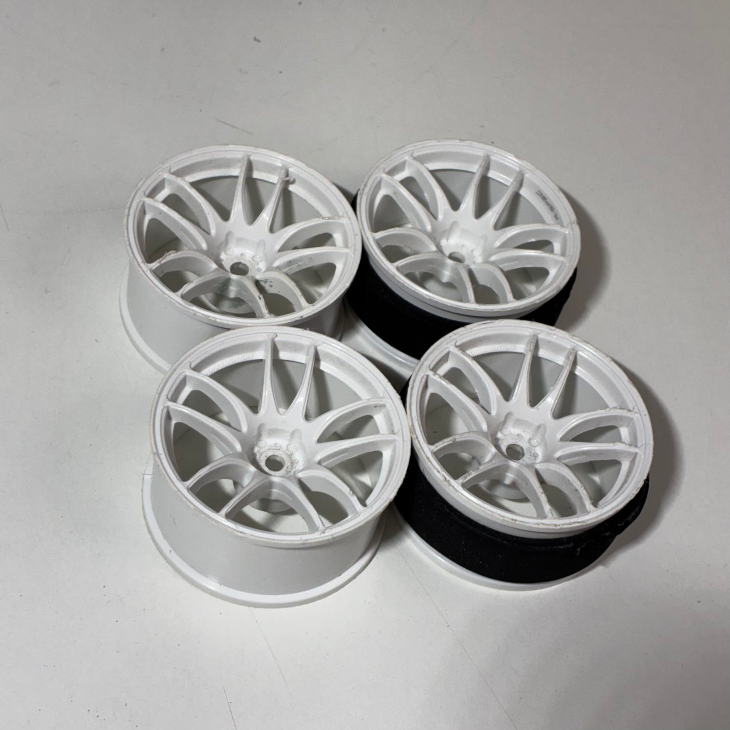OverDose Work Emoticon White Wheels Offset 7mm