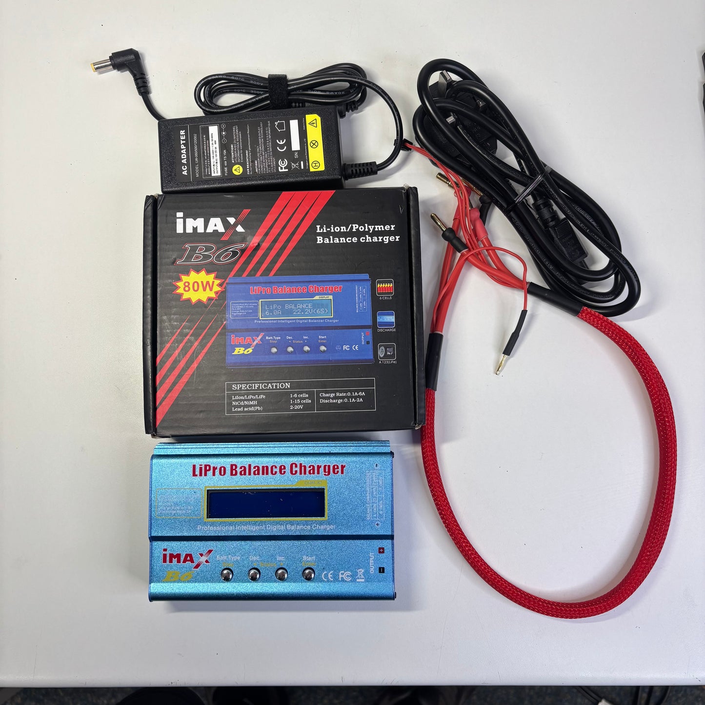 Imax Lipo Digital Balance Charger & Long Charge Lead UK Plug