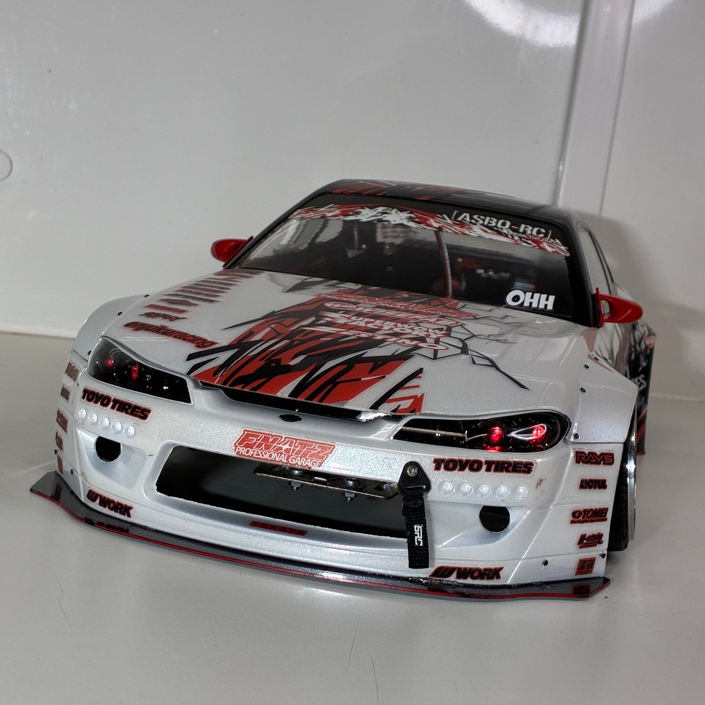 Nissan S15 Asbo RC BodyShell With Red Team Lights