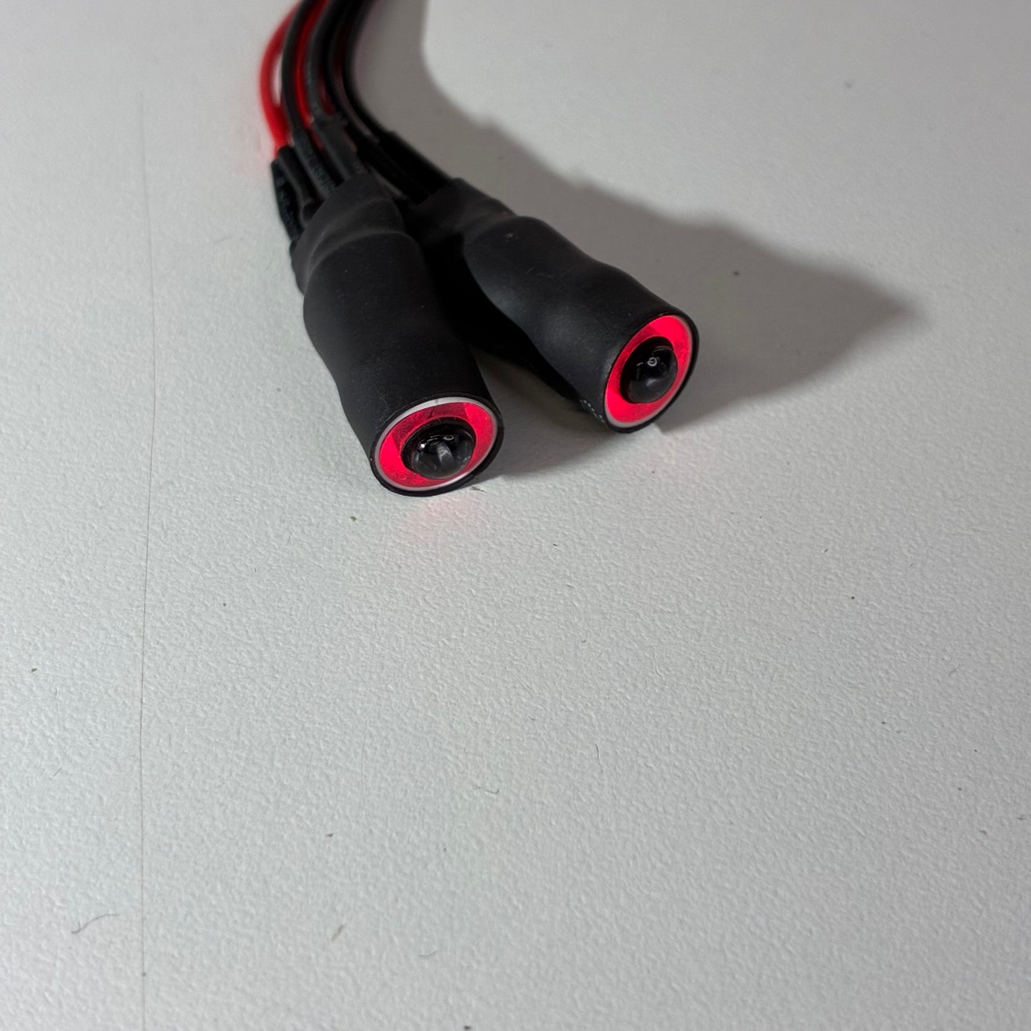 RC Car LED Headlight And Wiring Kit Red Orange Lights Angel Eye Halo