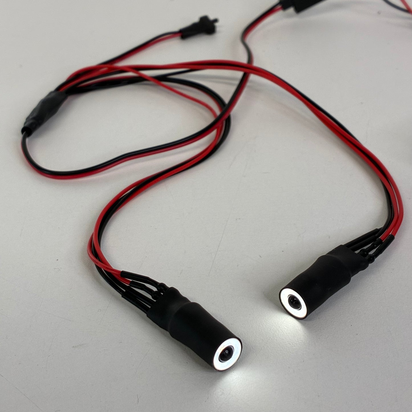 RC Car LED Headlight And Wiring Kit White Halo Angel Eye