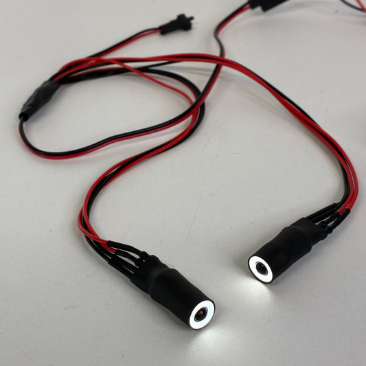 RC Car LED Headlight And Wiring Kit White Halo Angel Eye