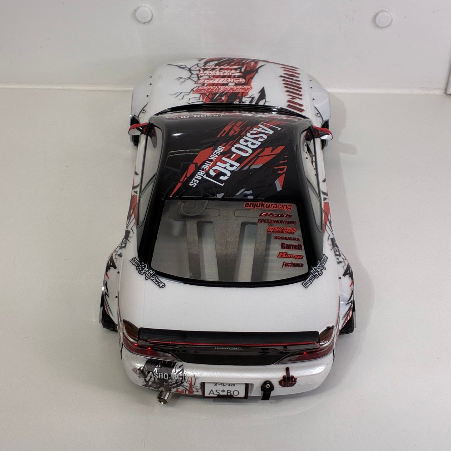 Nissan S15 Asbo RC BodyShell With Red Team Lights