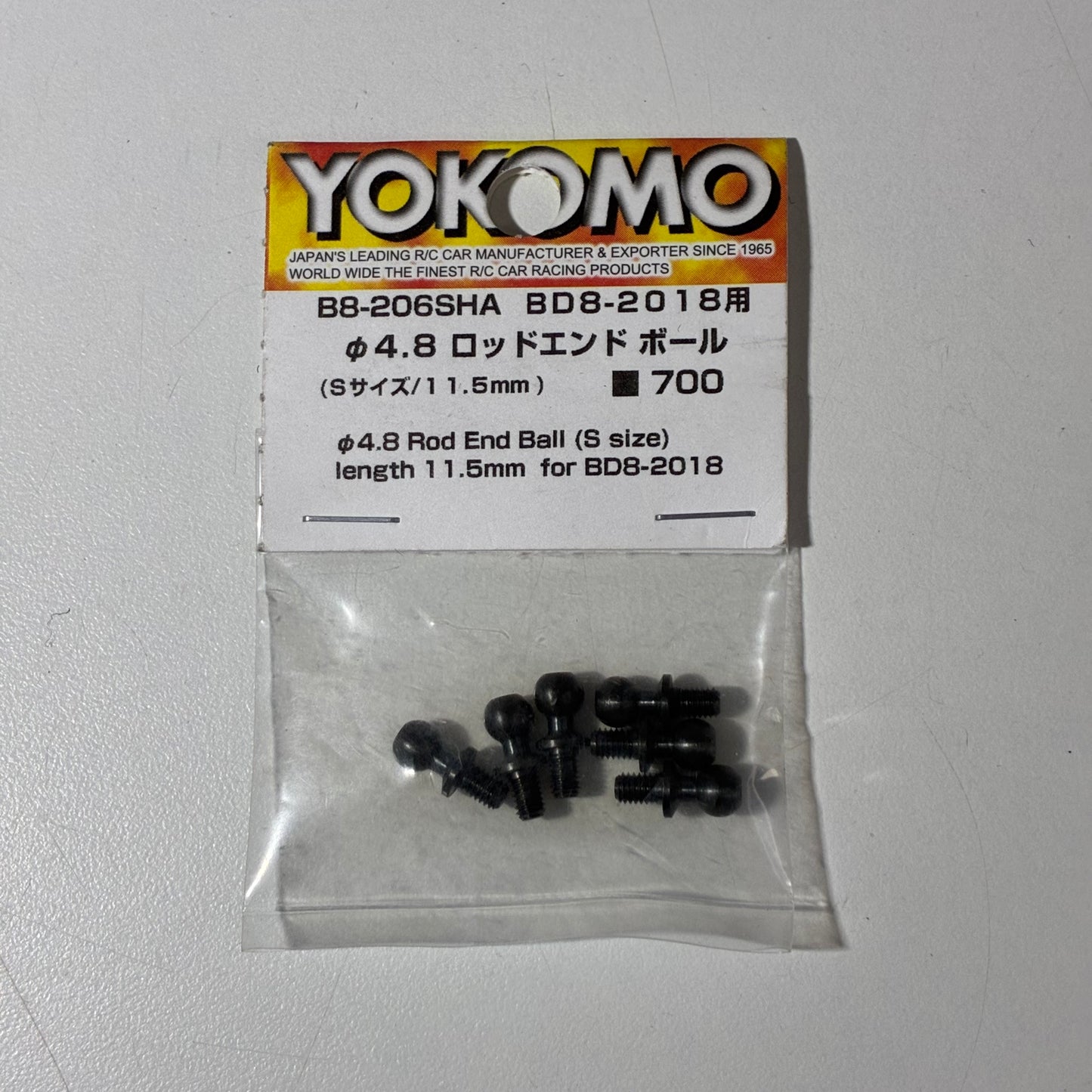 Yokomo 4.8 Rod End Ball (S size) length 11.5mm for BD8-2018 x6