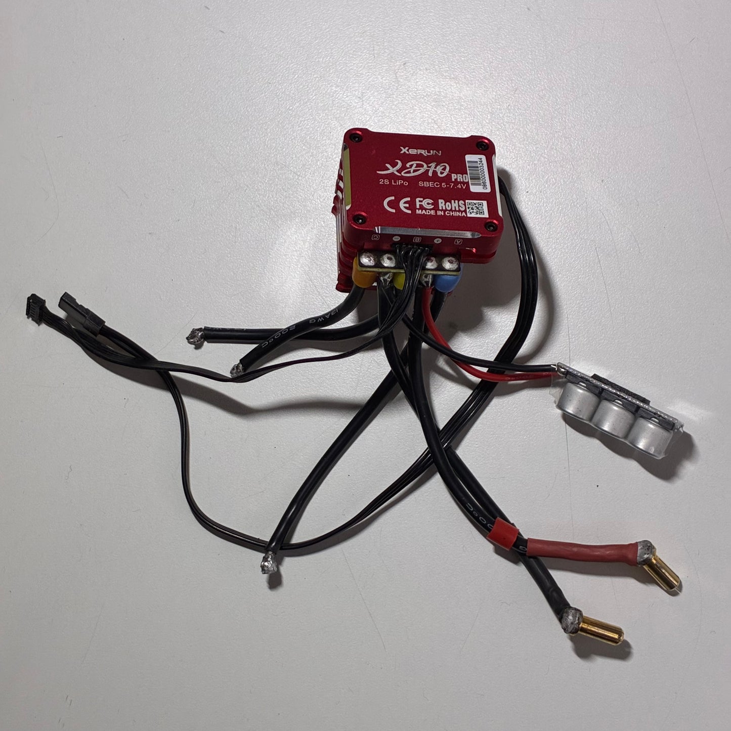 Hobbywing XeRun XD10 Pro Brushless 2S Red Alloy (BLACK WIRES)