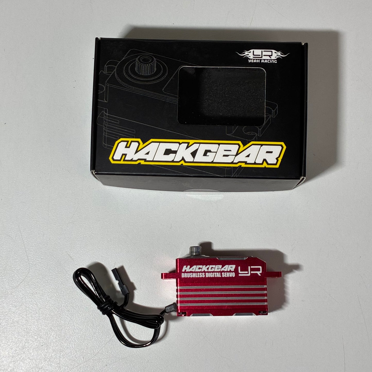 YE-0050RD Aluminium Case Hackgear Low Profile Digital High Speed Brushless Servo For 1/10 RC Red