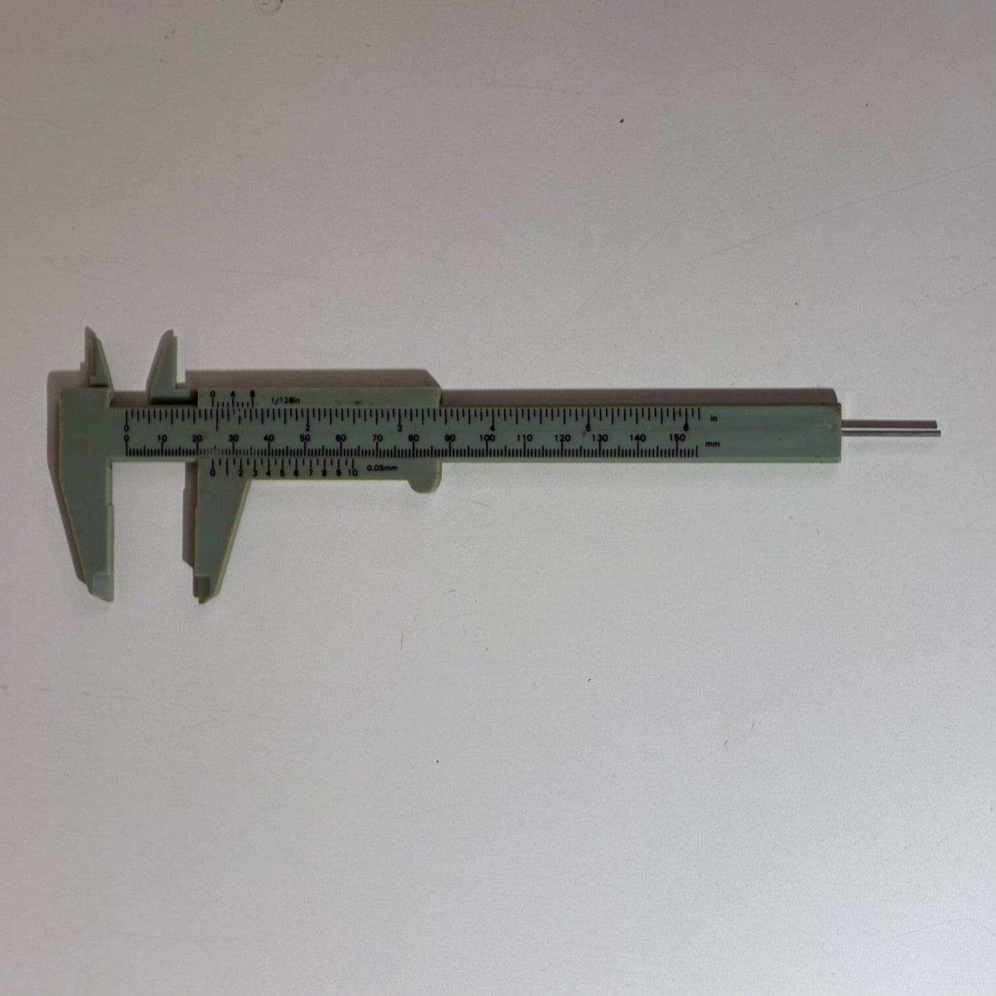 Plastic Sliding Gauge Vernier Caliper mm/inch Portable Ruler