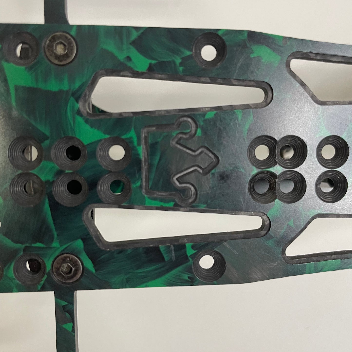 Team Associated DC10 Chassis Green Forged Carbon Style RWD Boxed Flex