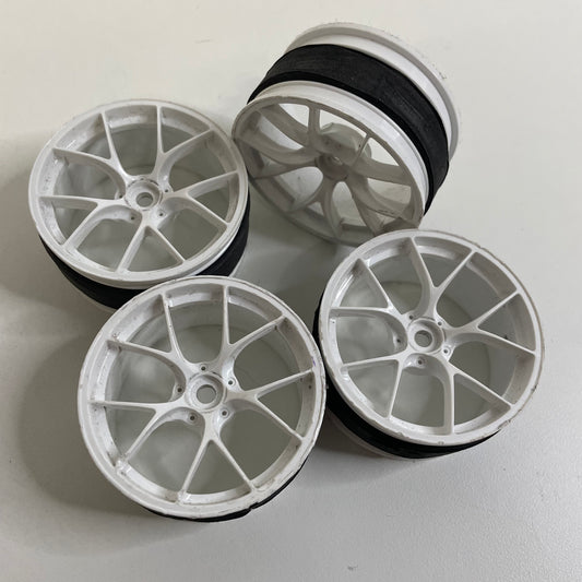 MST White Wheels 3mm Offset