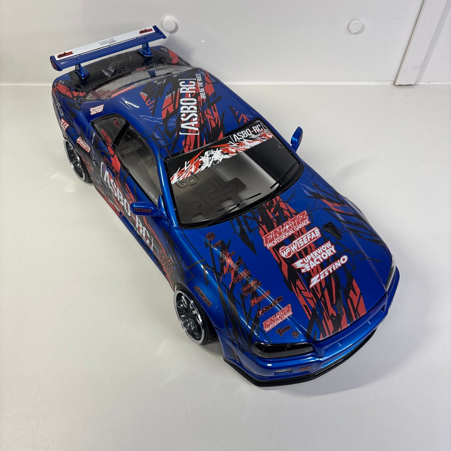 Killerbody Nissan R34 GTR Blue Asbo RC Bodyshell