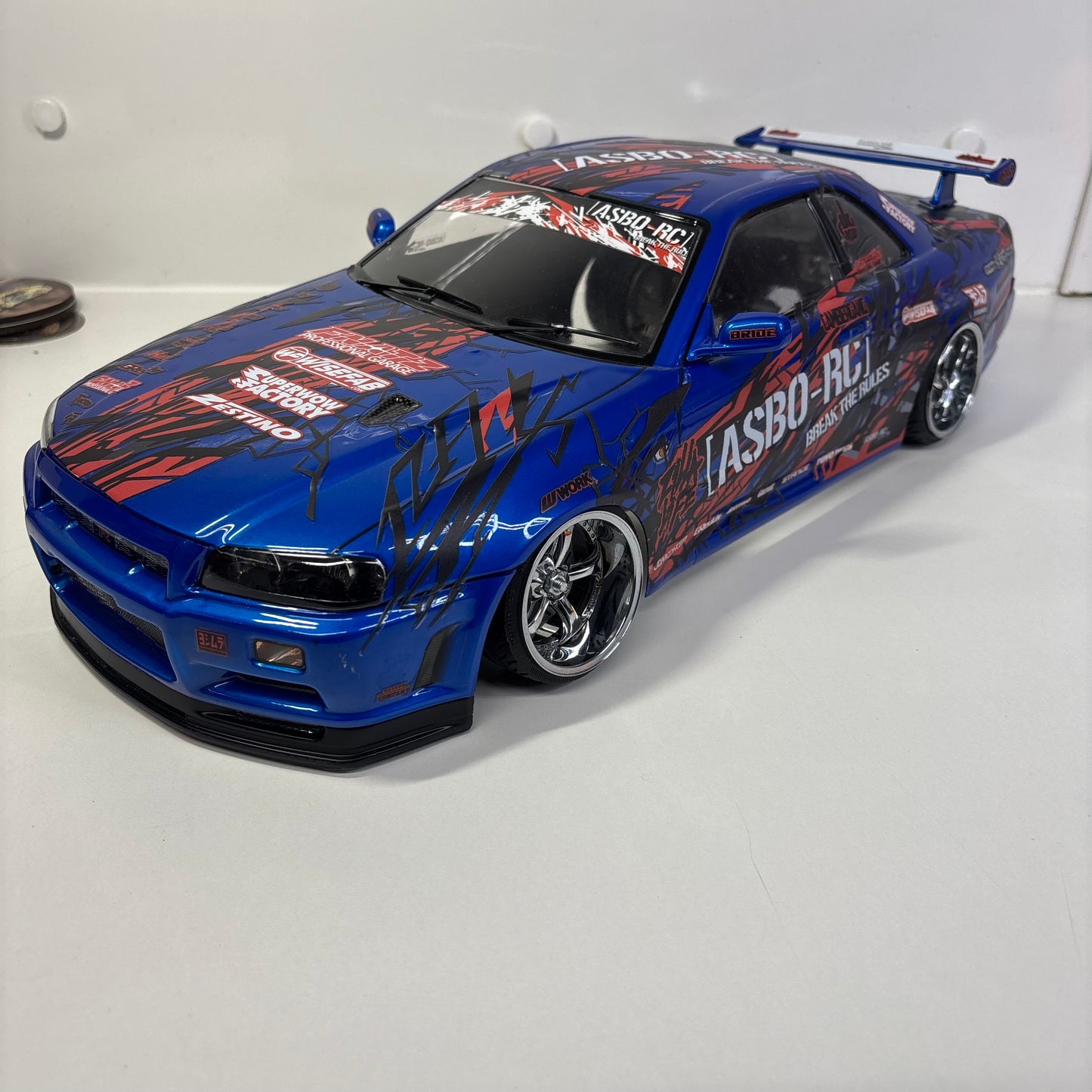 Killerbody Nissan R34 GTR Blue Asbo RC Bodyshell