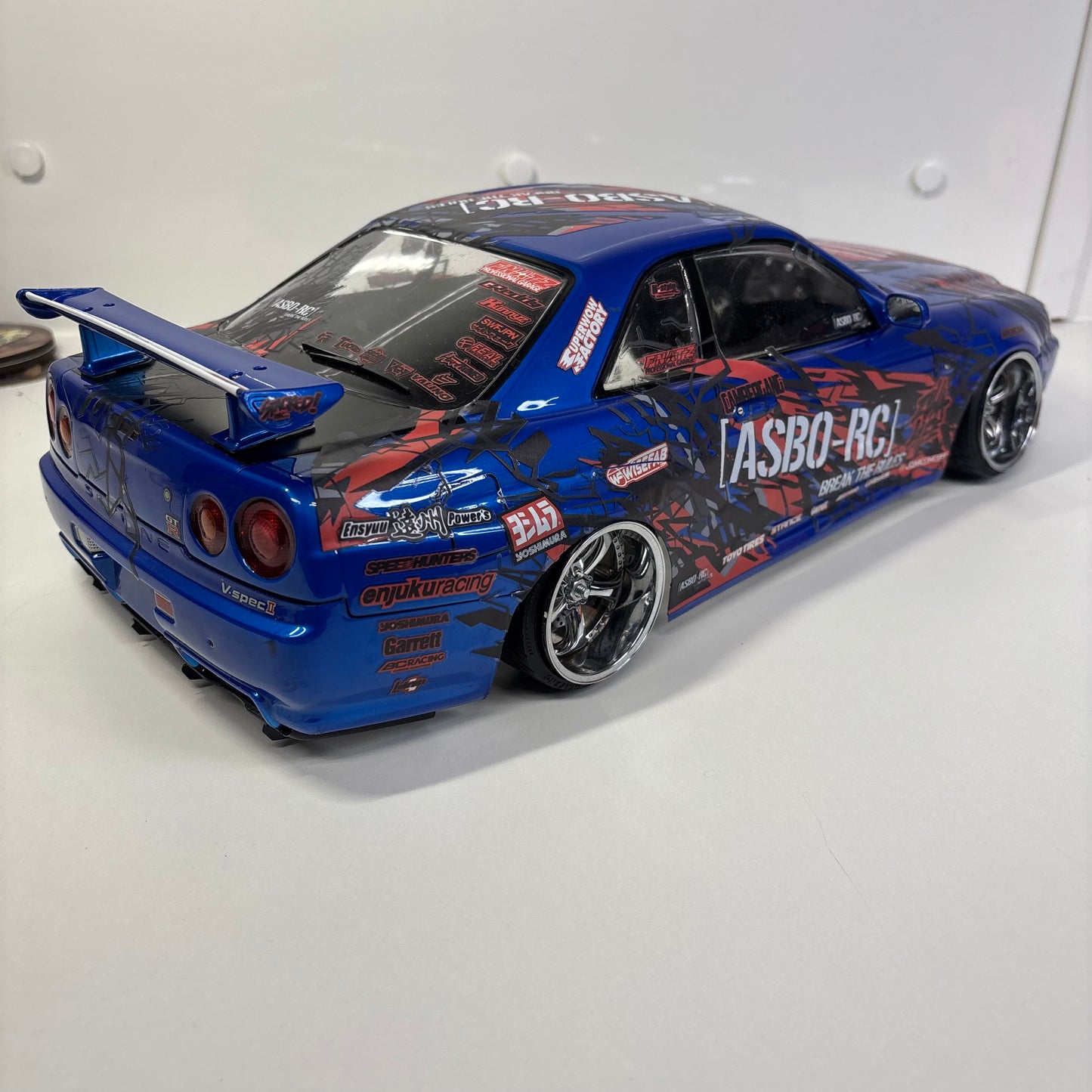 Killerbody Nissan R34 GTR Blue Asbo RC Bodyshell