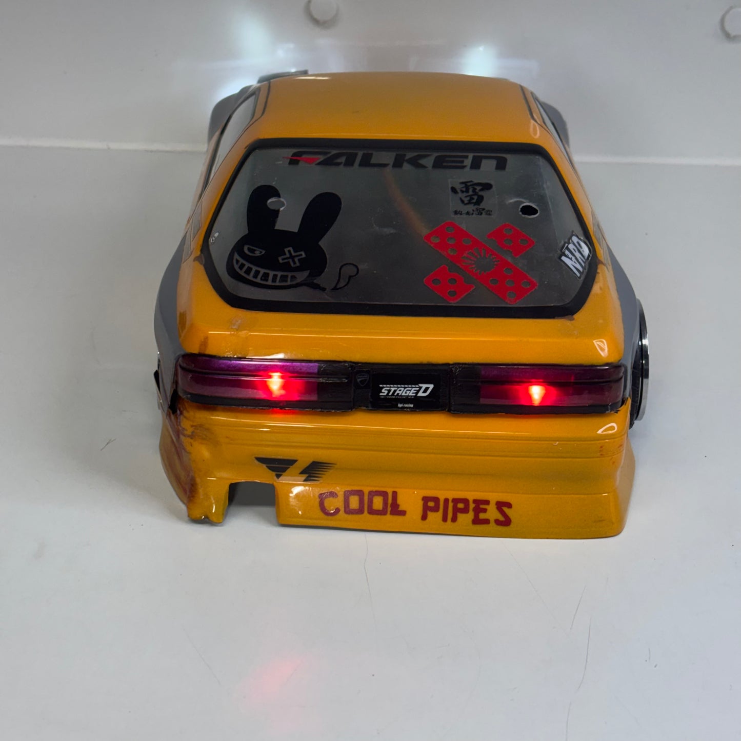 Mazda FC3S Missile Yellow Shell With Lights