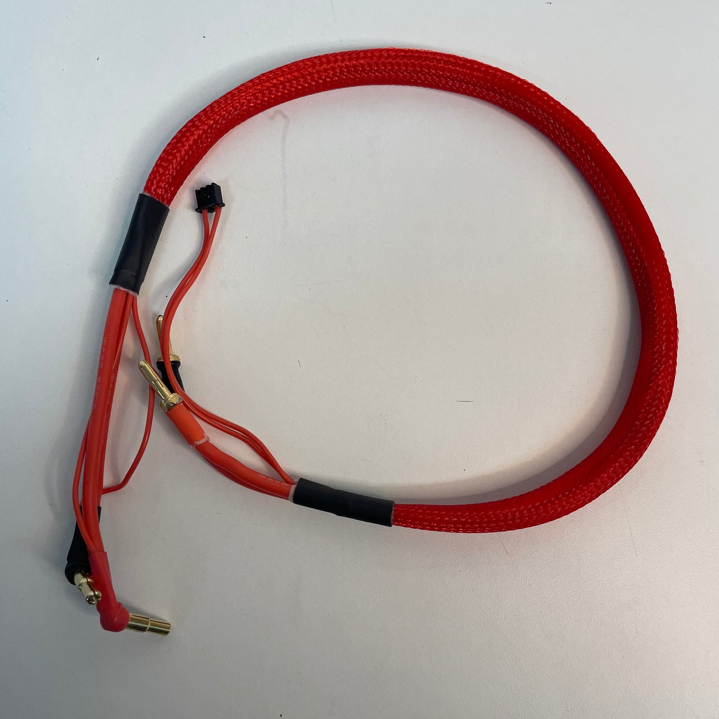 4 - 5mm Bullet Red Chrge Cable Wire Braided