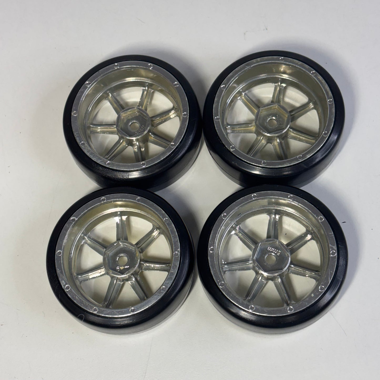 Yokomo Silver/Gold 6mm Offset Wheels With DS Racing RWD FFF Zero MK2 Tyres