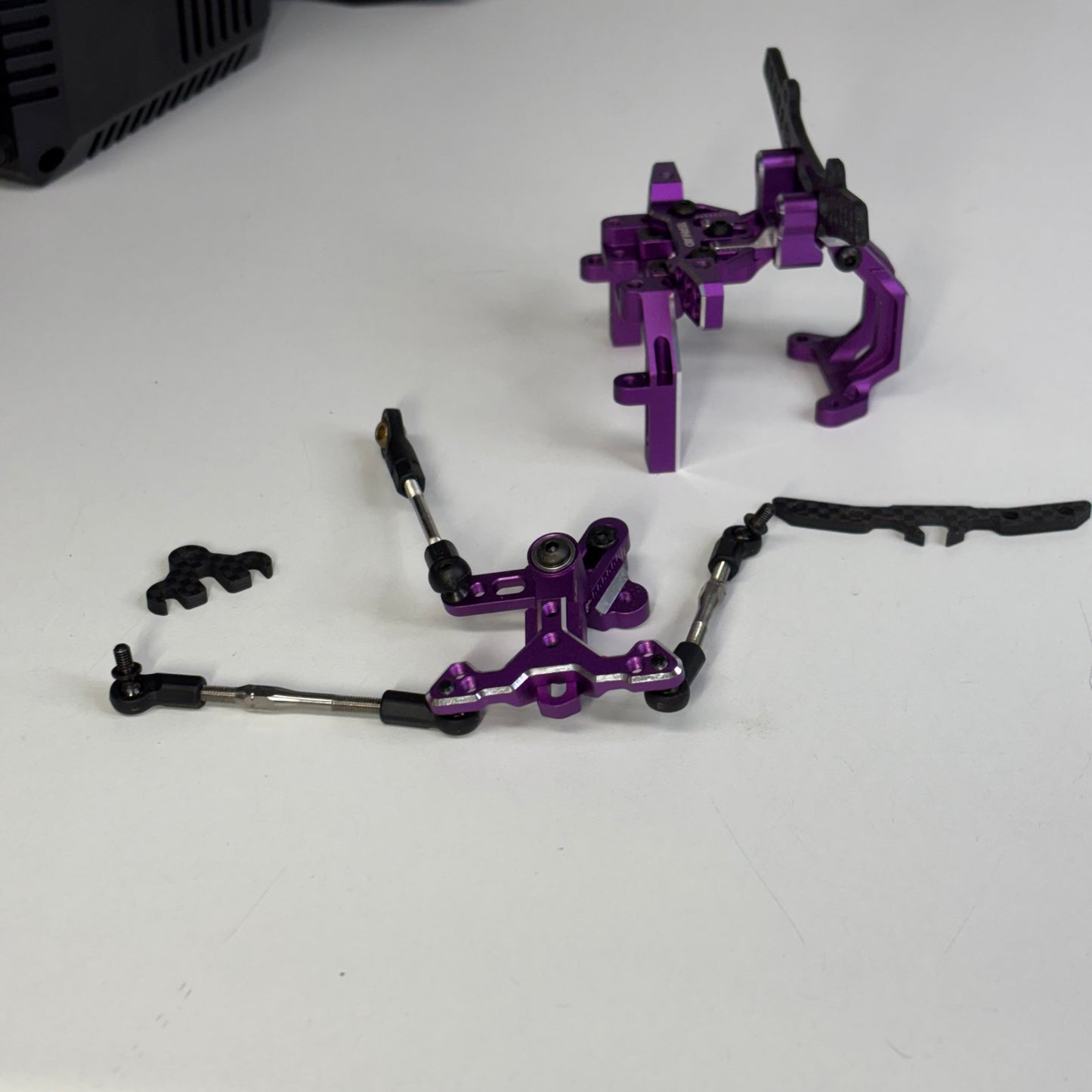 Team AD XF Purple Alloy Front Bulkhead & Steering Conversion RD2 RDX YD2 MC1