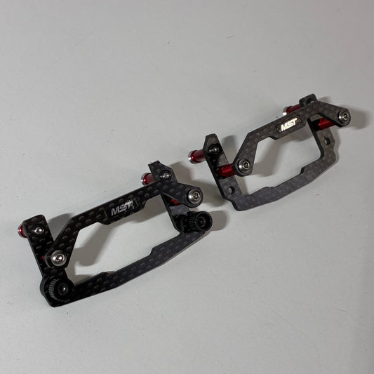 MST RMX / RRX RS Carbon Short Battery Holder Set (Red)