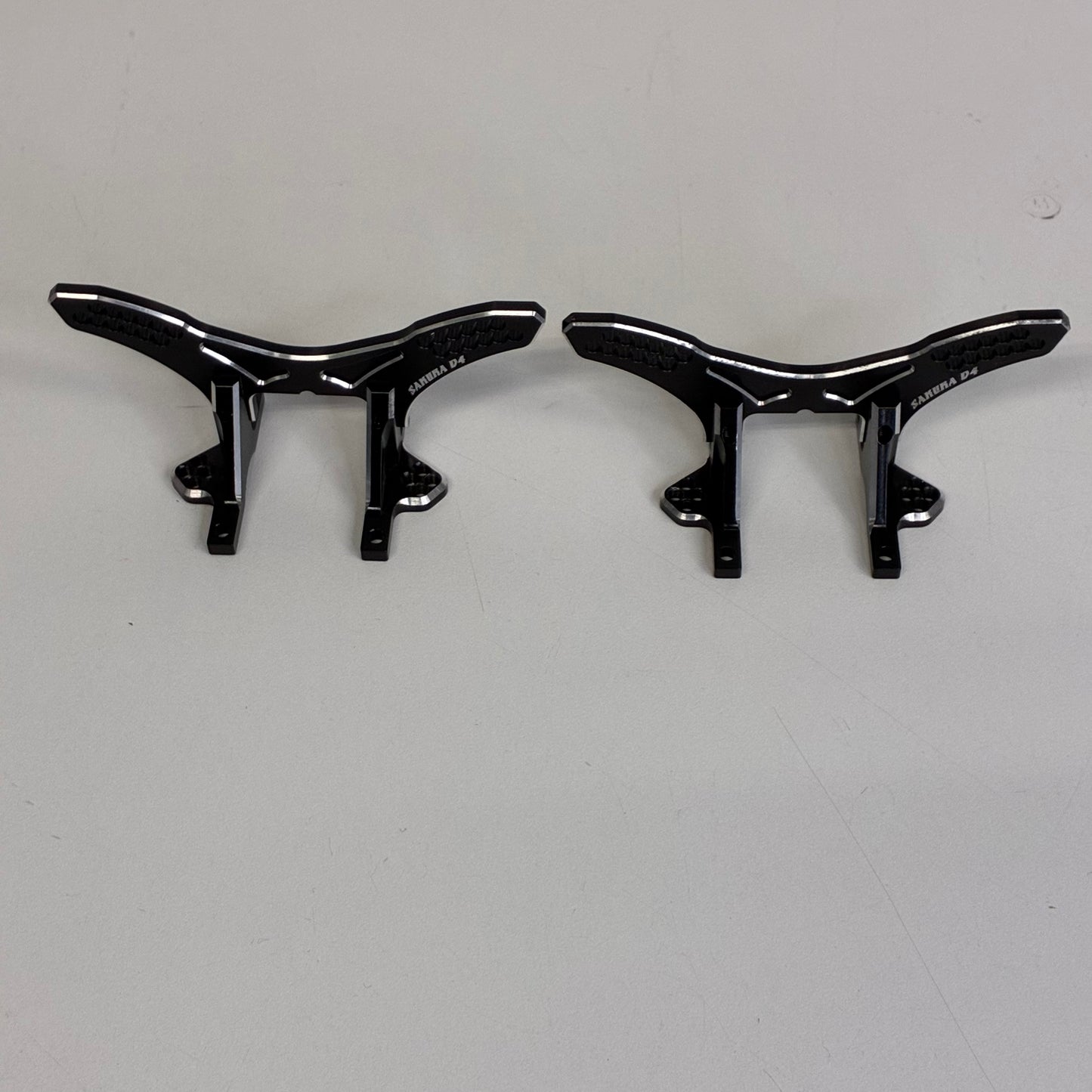 Sakura D4 Black Alloy Front Bulkhead & Shock Towers 2 x Available