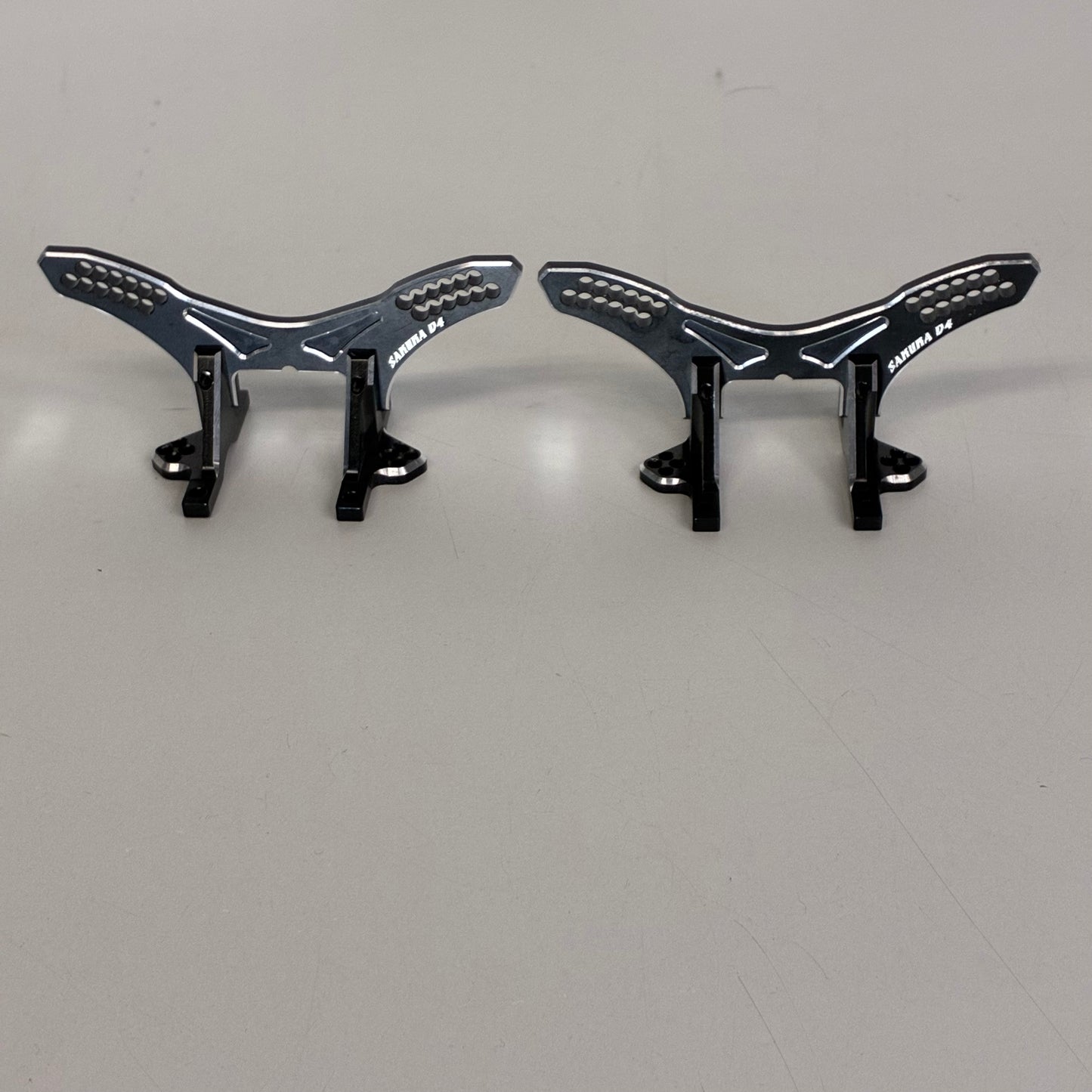Sakura D4 Black Alloy Front Bulkhead & Shock Towers 2 x Available