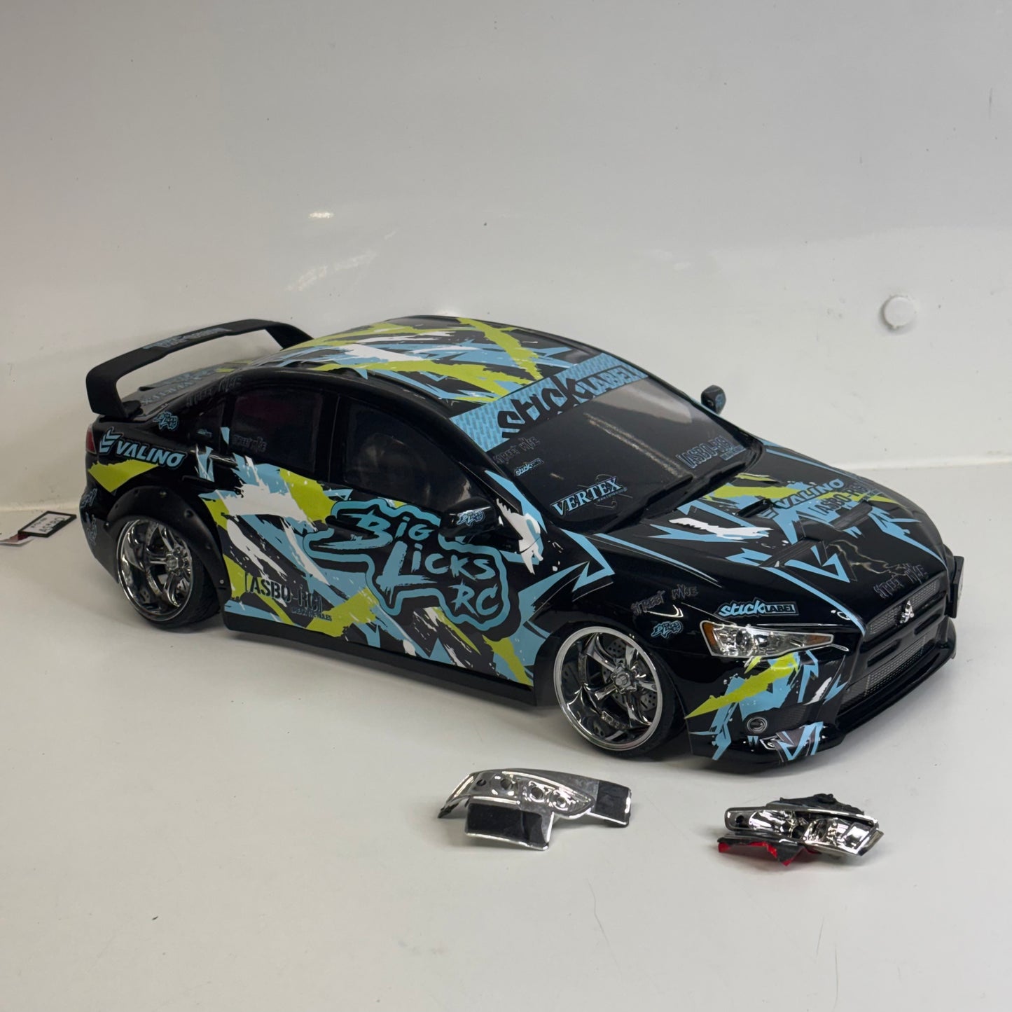 Mtsubishi Evo X Big Licks RC Bodyshell Black