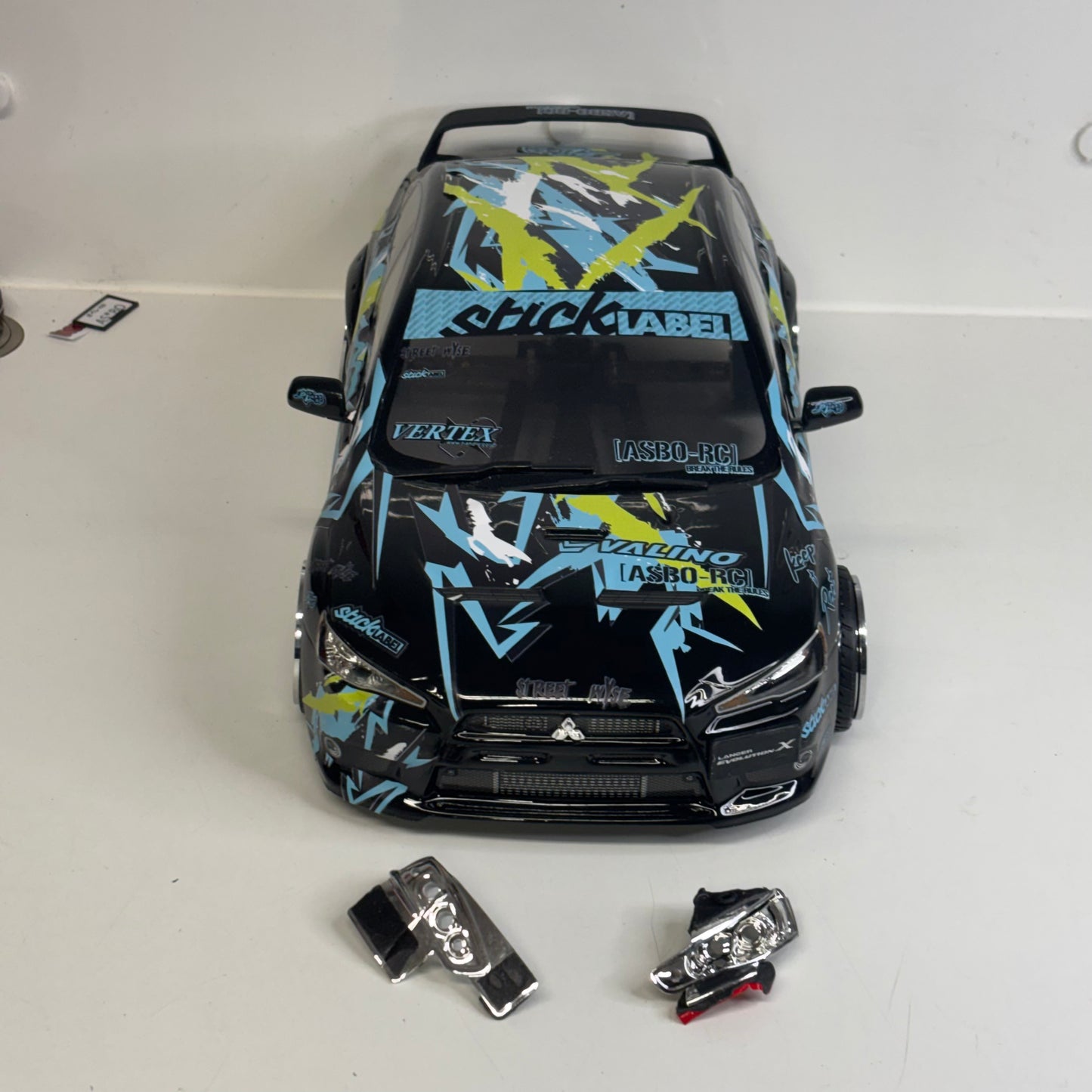 Mtsubishi Evo X Big Licks RC Bodyshell Black