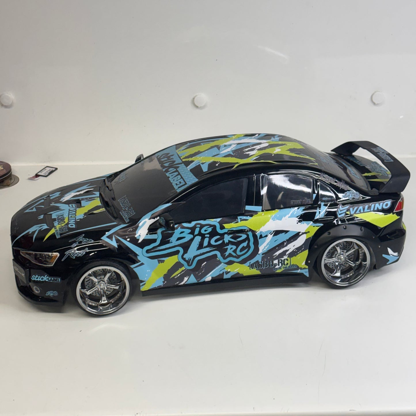 Mtsubishi Evo X Big Licks RC Bodyshell Black
