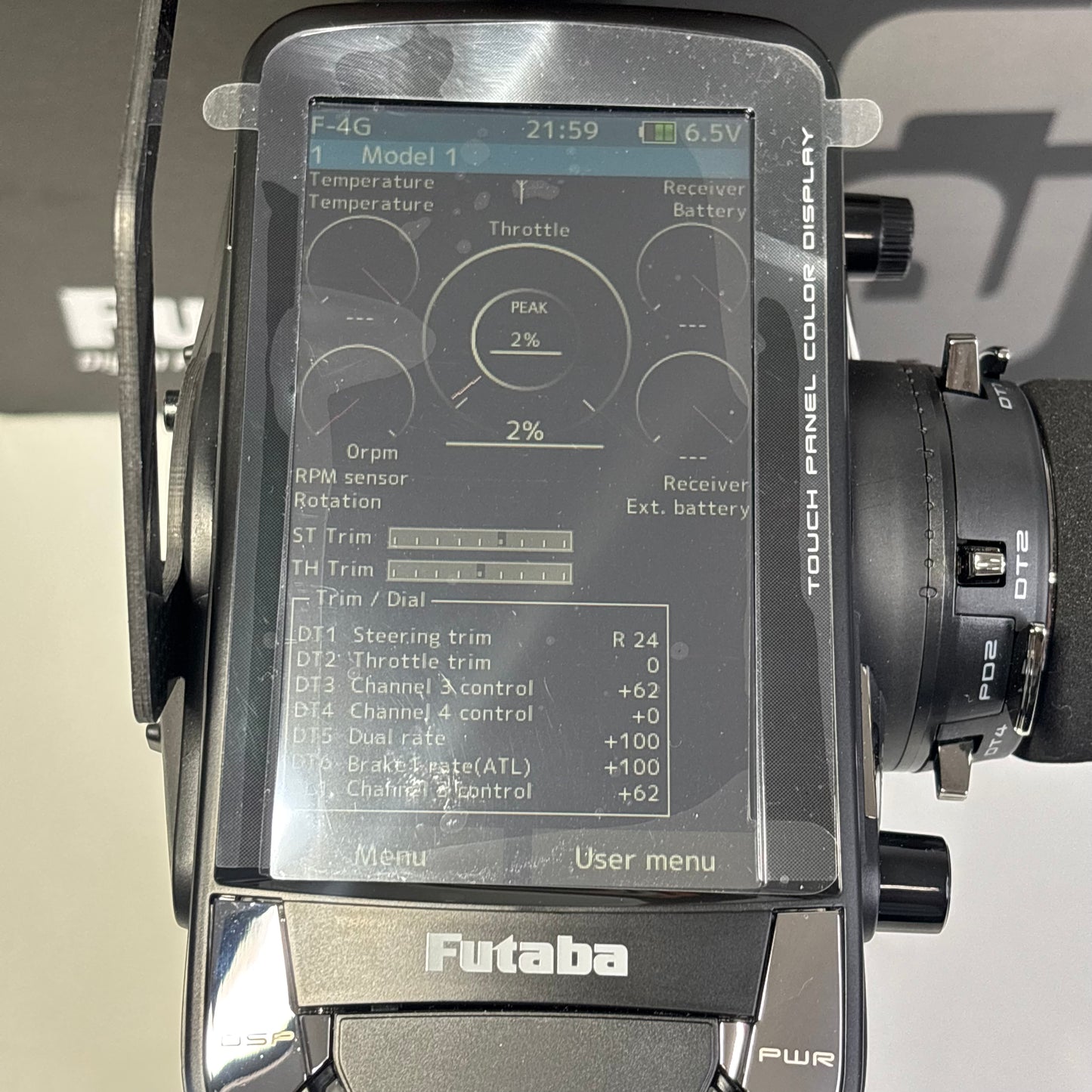 Futaba 10PX Controller Boxed With Carbon Handle & LiFe Battery
