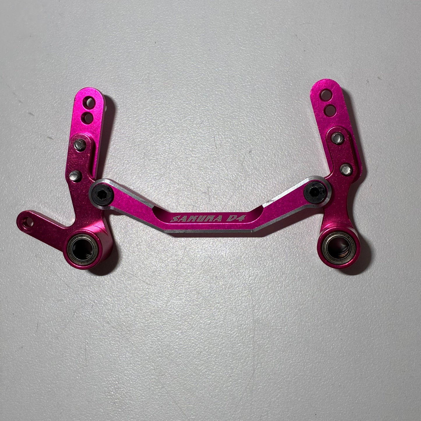 3Racing Sakura D4 Pink CNC Aluminum Steering Assembly Rack
