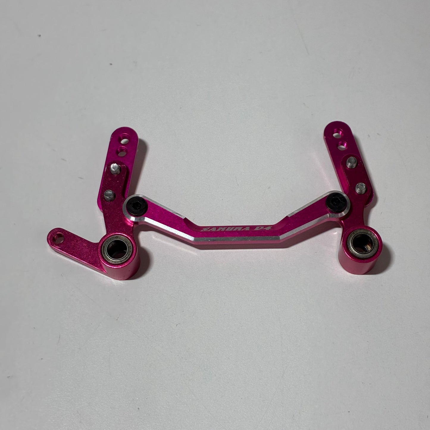 3Racing Sakura D4 Pink CNC Aluminum Steering Assembly Rack