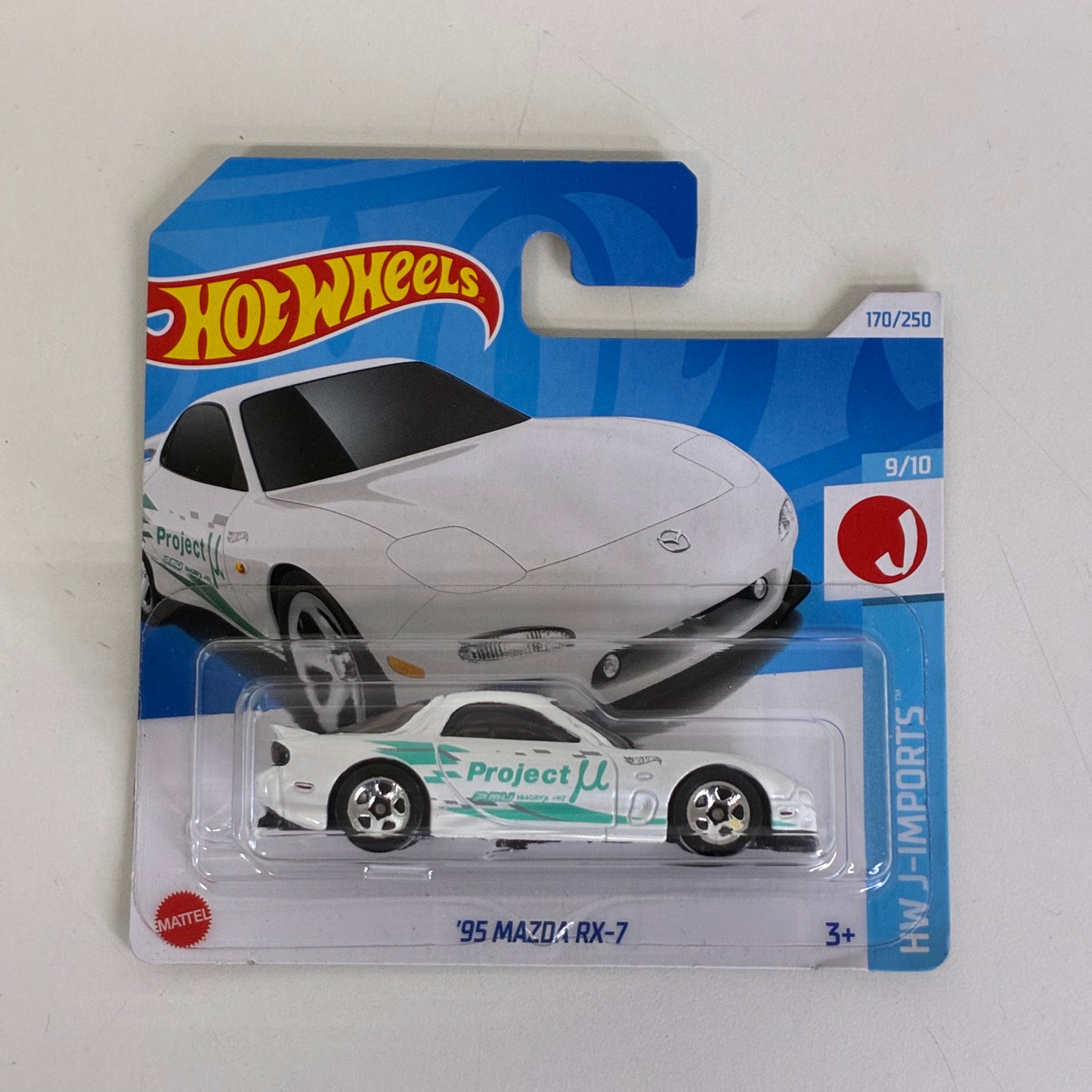 Hot Wheels '95 MAZDA RX-7 (WHITE/GREEN) J-IMPORTS