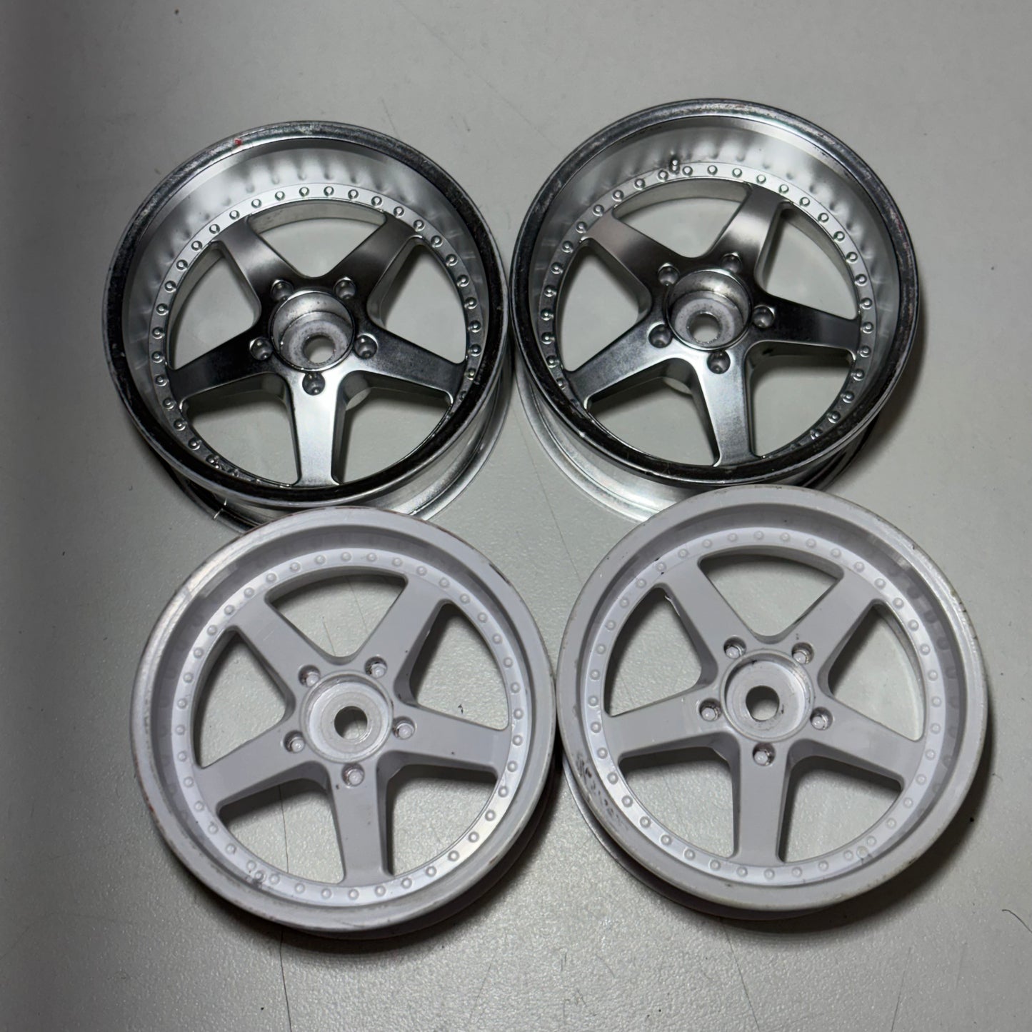 Mikuni Work Equip White & Silver Wheels