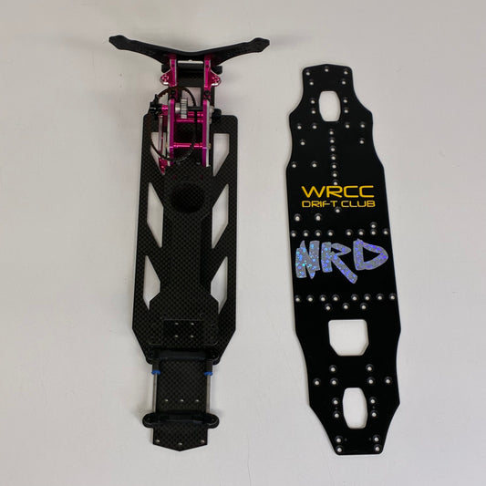 3Racing Sakura D4 Alloy Rear Bulkhead Carbon Lower Deck for VX Dock & Stock Lower Deck