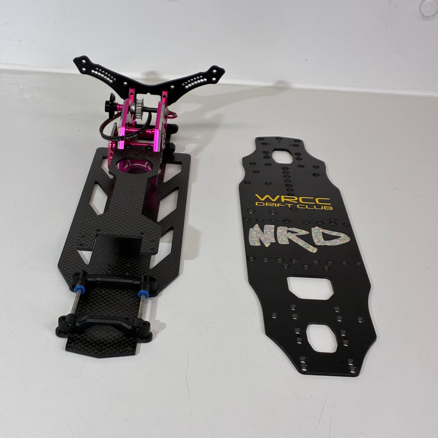 3Racing Sakura D4 Alloy Rear Bulkhead Carbon Lower Deck for VX Dock & Stock Lower Deck