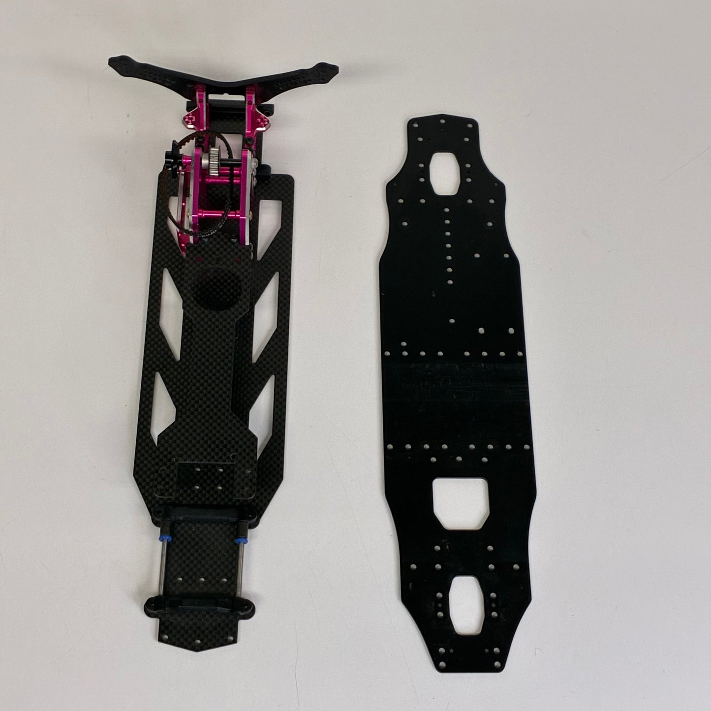 3Racing Sakura D4 Alloy Rear Bulkhead Carbon Lower Deck for VX Dock & Stock Lower Deck