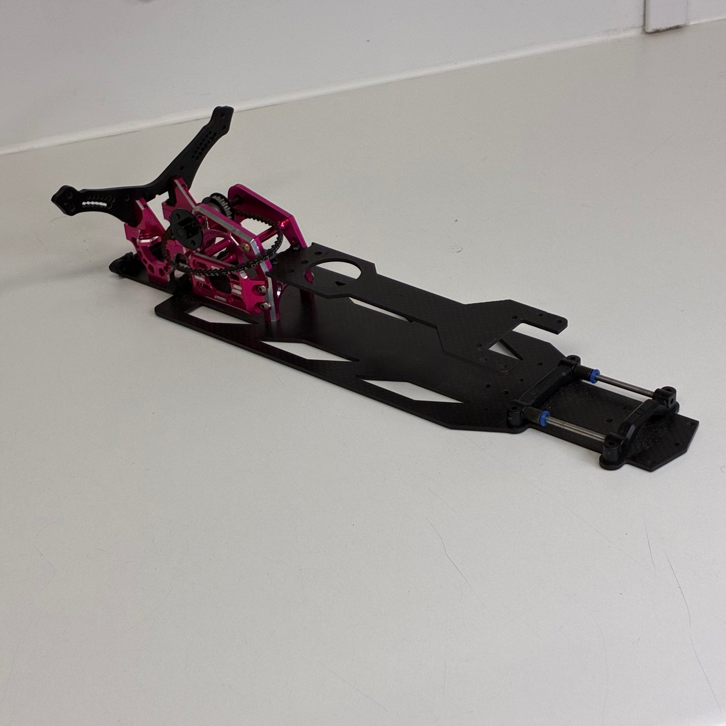 3Racing Sakura D4 Alloy Rear Bulkhead Carbon Lower Deck for VX Dock & Stock Lower Deck