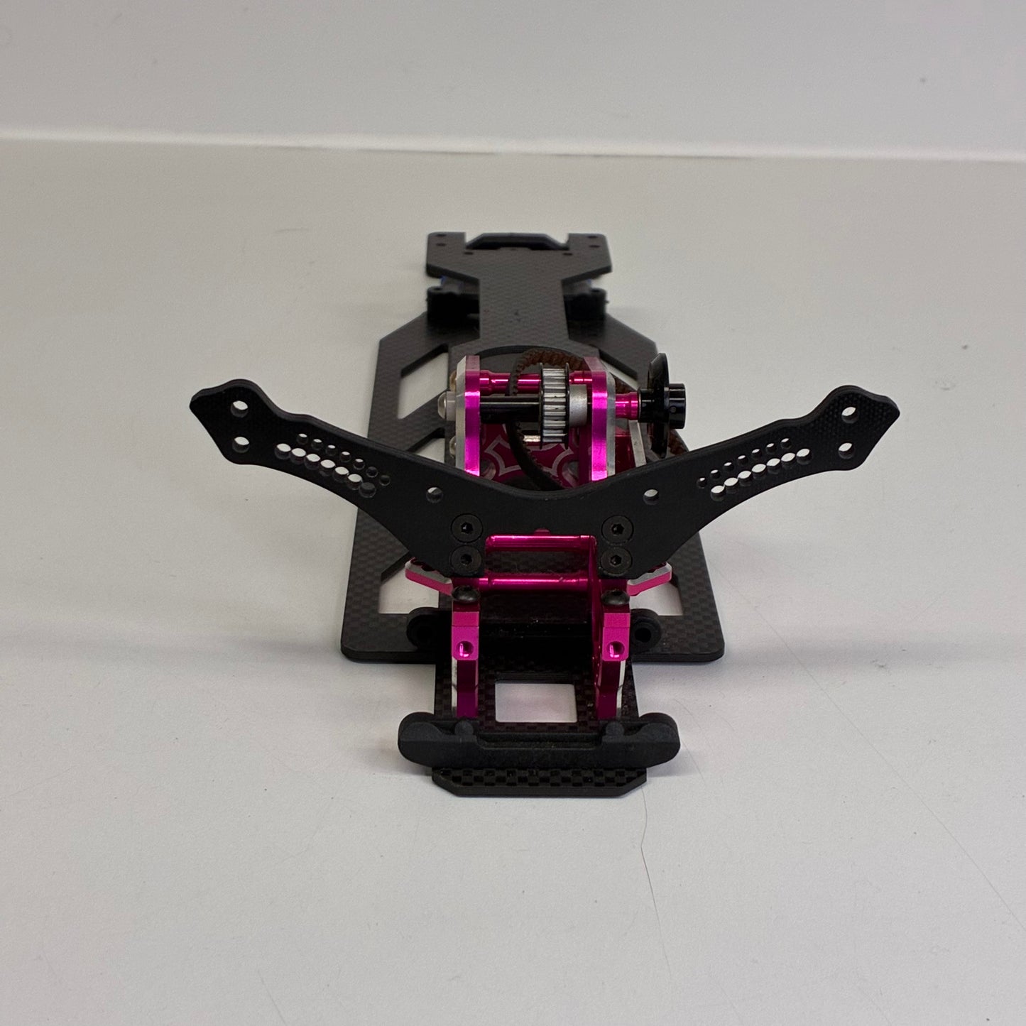 3Racing Sakura D4 Alloy Rear Bulkhead Carbon Lower Deck for VX Dock & Stock Lower Deck