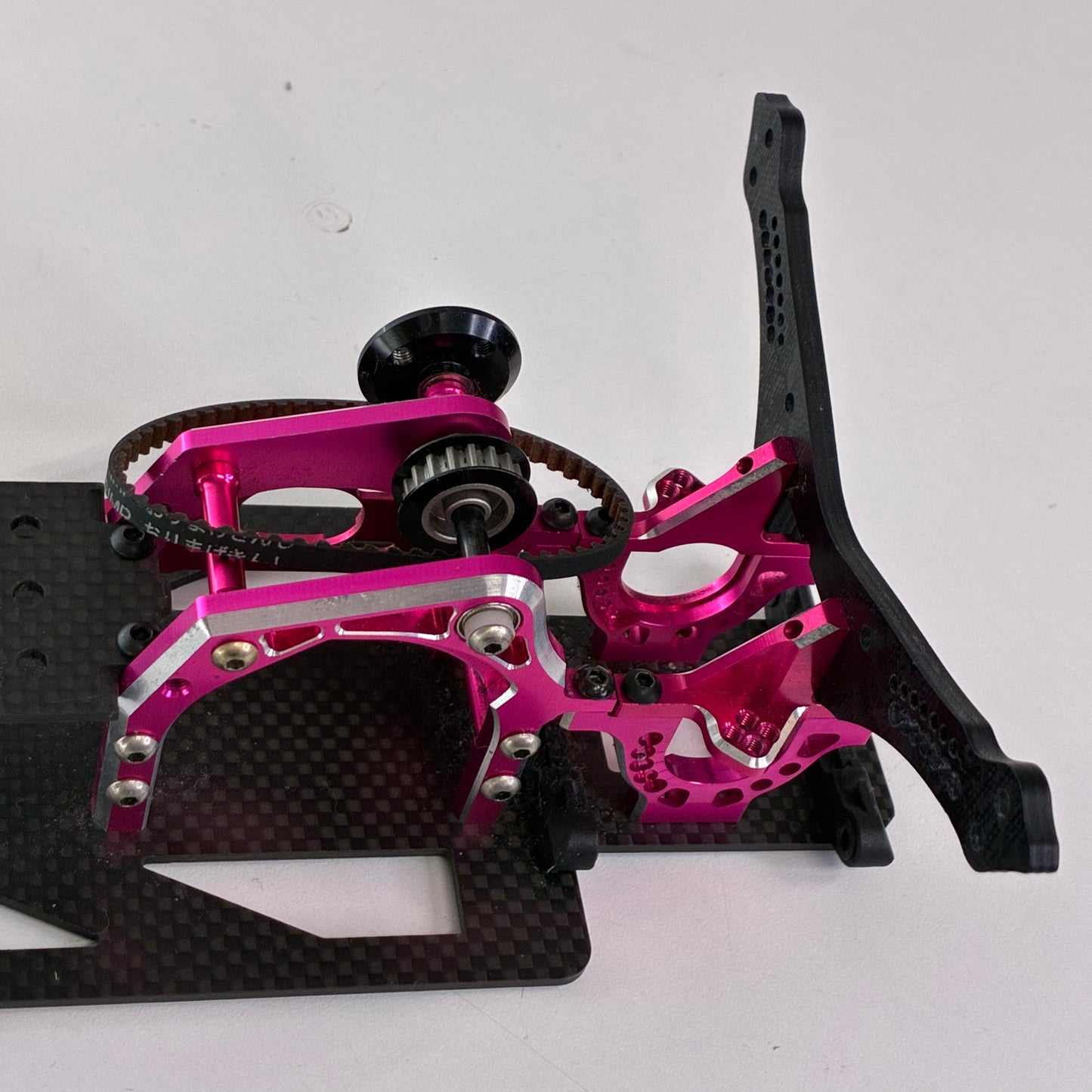 3Racing Sakura D4 Alloy Rear Bulkhead Carbon Lower Deck for VX Dock & Stock Lower Deck