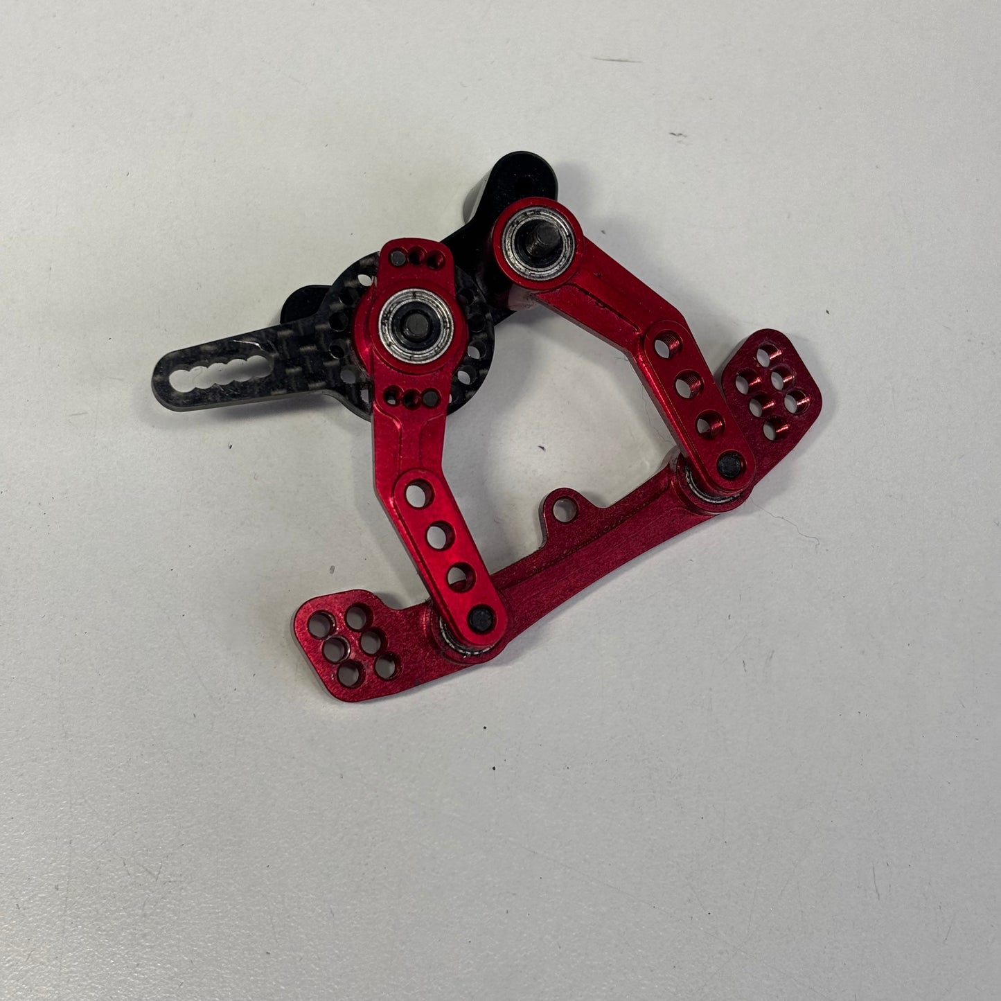 MST Steering Rack Black Red Alloy
