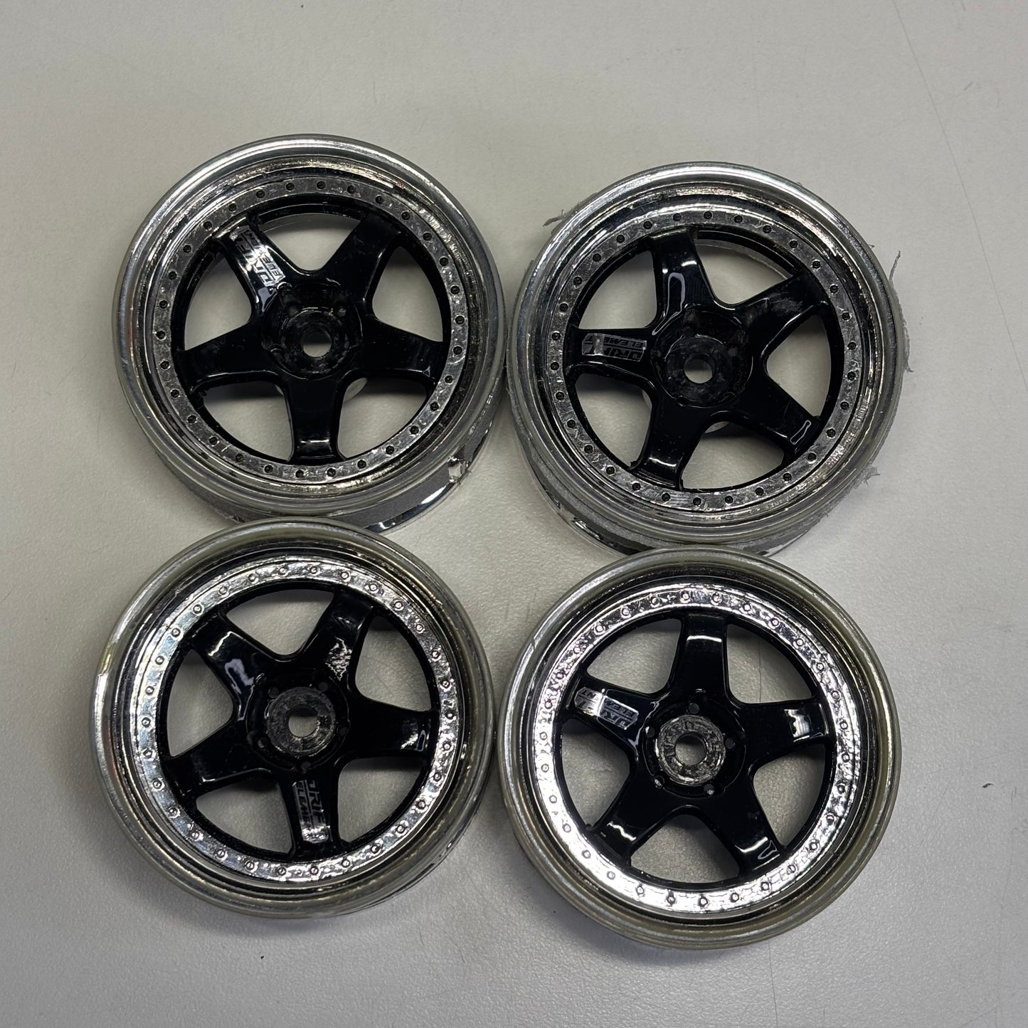 DS Racing Element Adjustable Offset Wheels Black Chrome