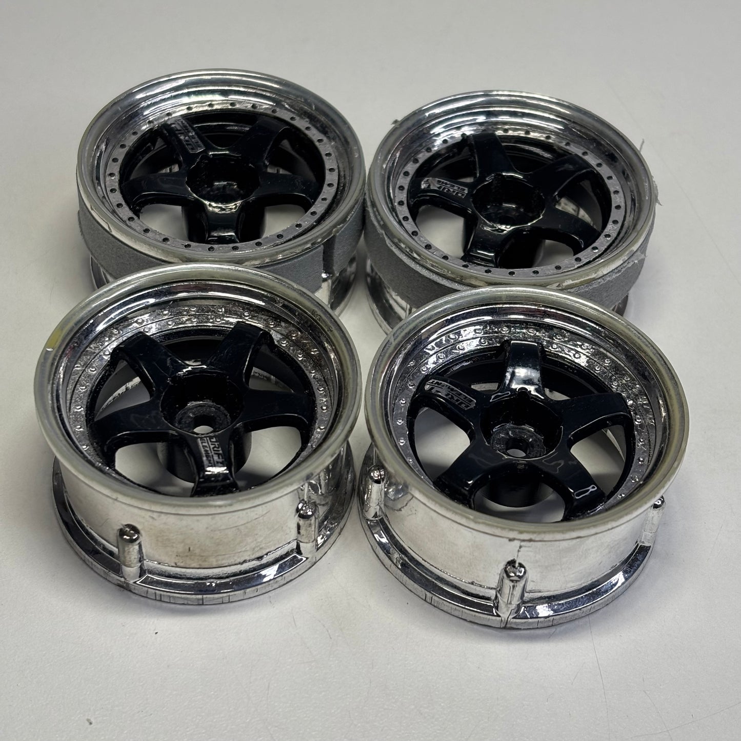 DS Racing Element Adjustable Offset Wheels Black Chrome