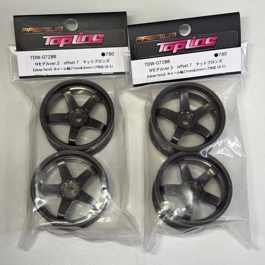Topline TDW-072BR Offset 7mm Bronze Wheels Premium