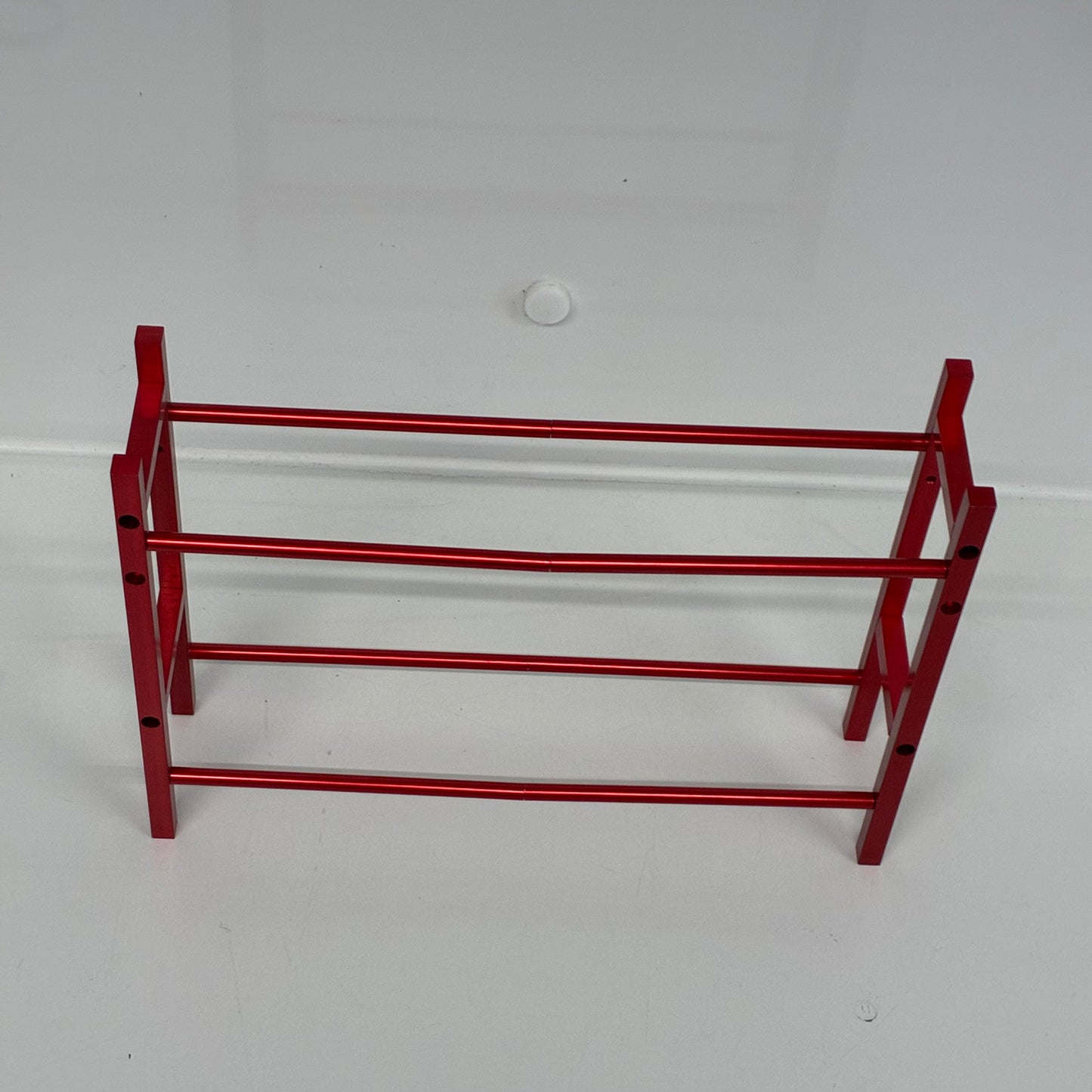 Red Alloy Wheel Tyre Holder Racking 1:10